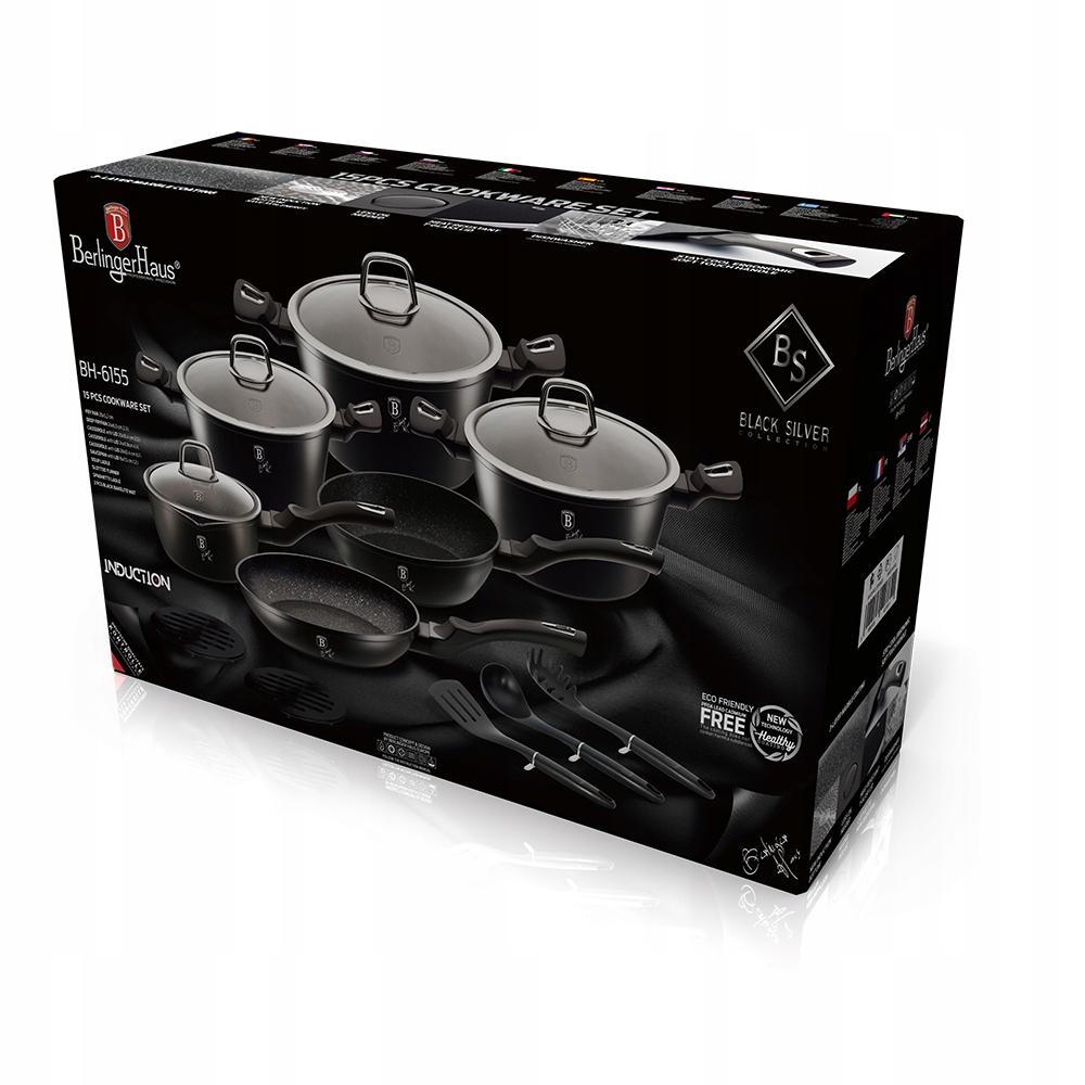 Zestaw garnków Berlinger Haus Metallic Black15 el. Marka Berlinger Haus