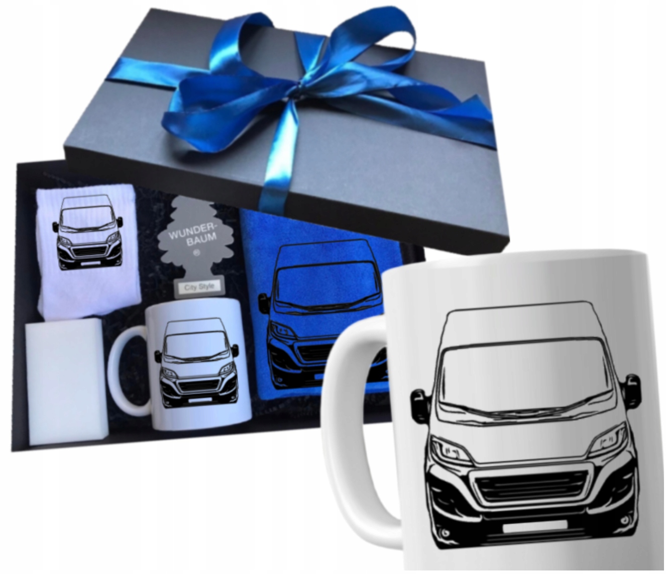 Sada hrnků pro řidiče auta Bus Van Autopřepravník Kurýr Doručovatel Zasílatel