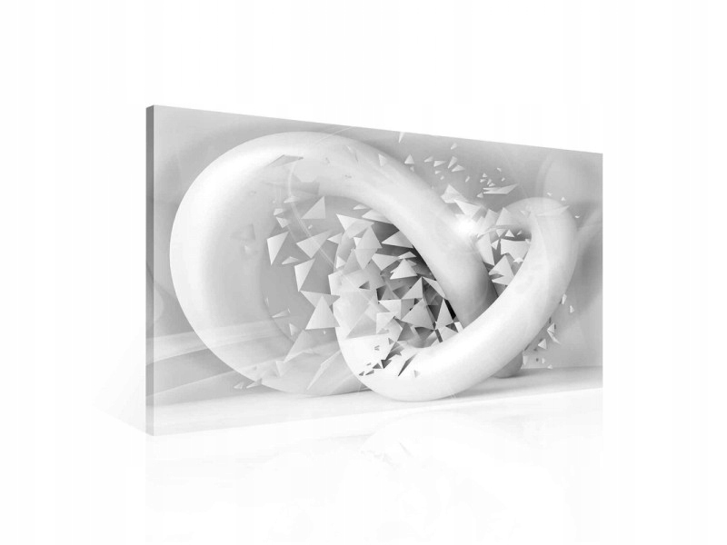 Obraz 100x75 Abstrakce 3D geometrie monochromatický moderní dynamika