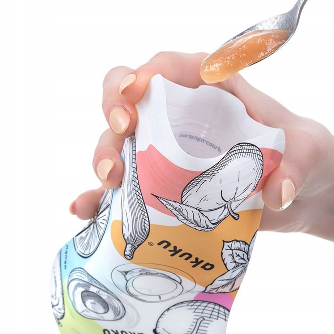 WIELORAZOWE SASZETKI NA POKARM MUSY JOGURTY ZUPKI DLA DZIECI AKUKU 5 SZTUK Kod producenta A0056