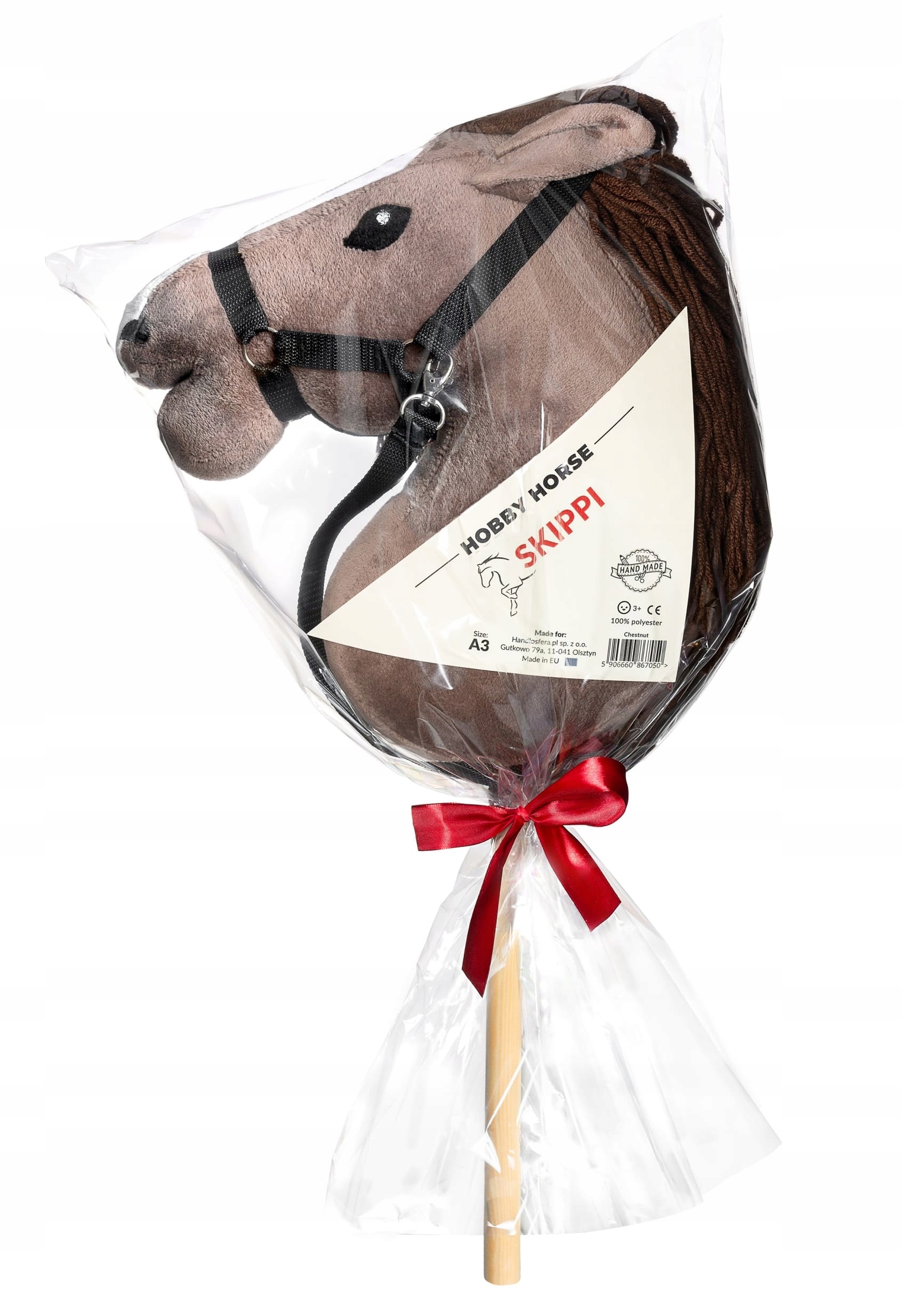 KONIK NA KIJU KOŃ HOBBY HORSE SKIPPI GŁOWA KONIA A3 + KANTAR + WODZE ZESTAW