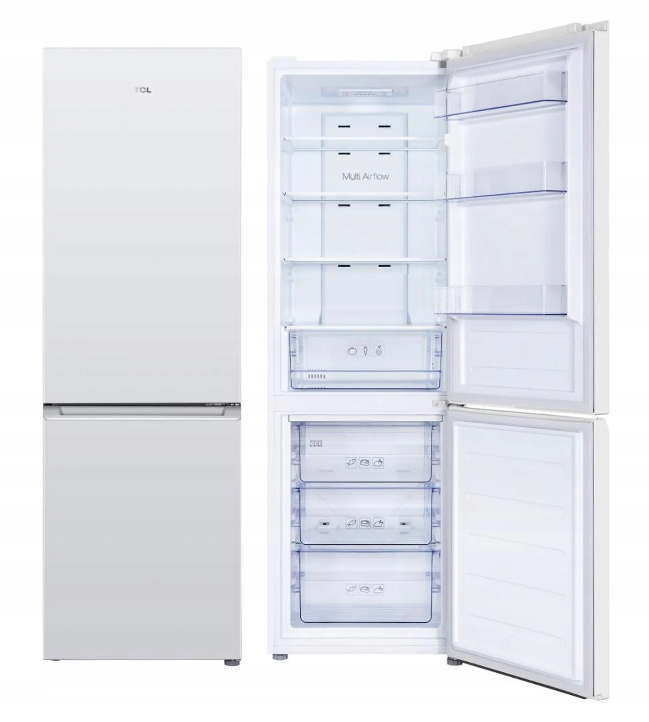 Lodówka NO FROST TCL RF318BWE0 biała 185cm 219/99l F led