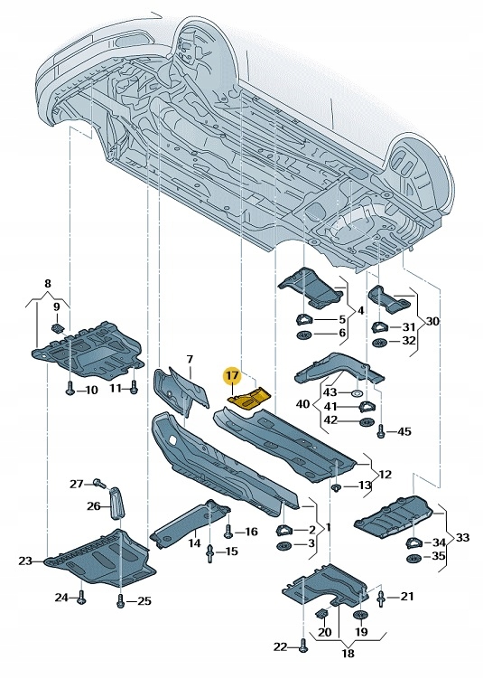 OSŁONA PODWOZIA PRAWA VW GOLF VII AUDI A3 ORYGINAŁ 5Q0825272A Numer katalogowy części 5Q0825272A /P5/202