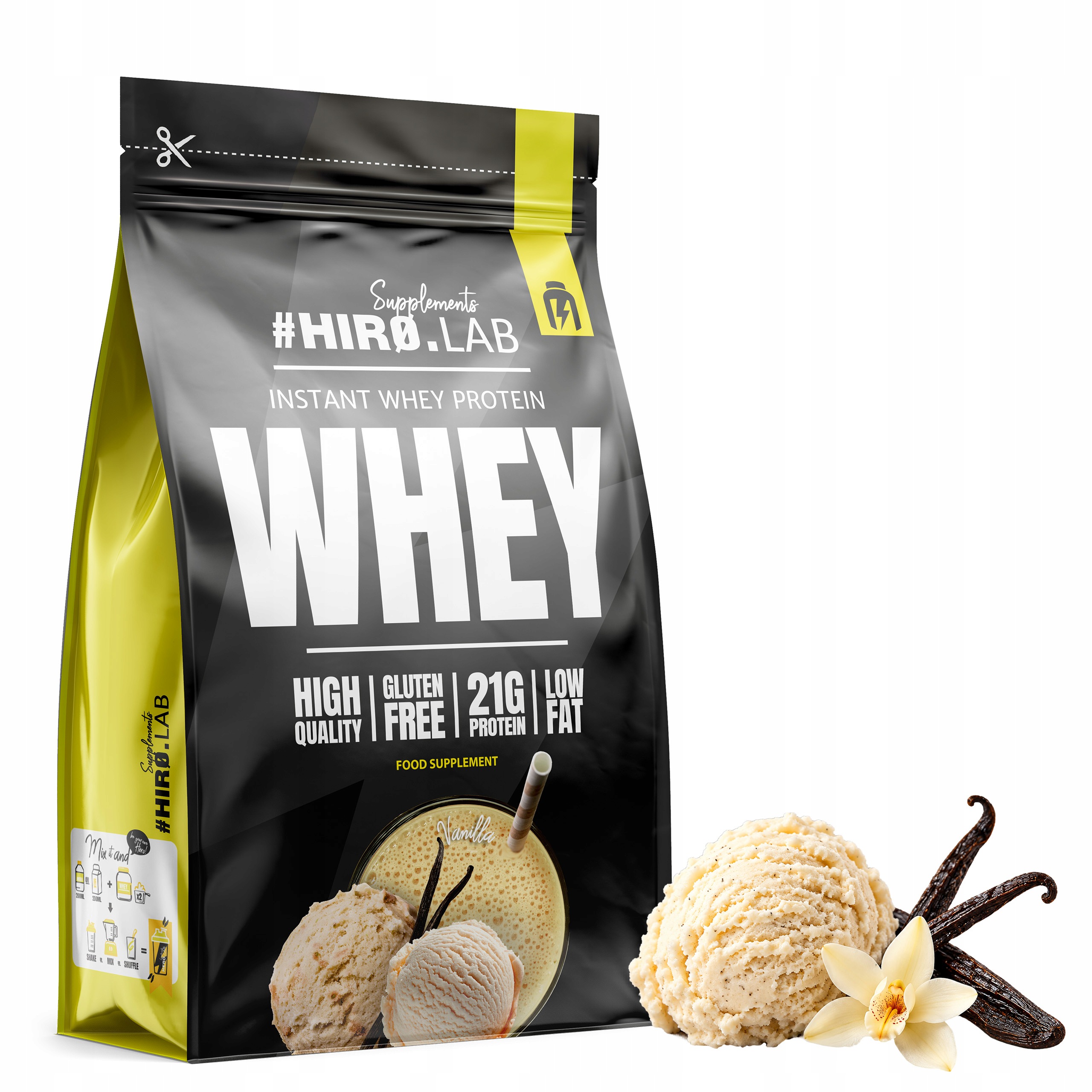 Bílkoviny Doplněk Stravy Wpc 700 50 g Instant Whey Protein Vanilka Hiro.lab