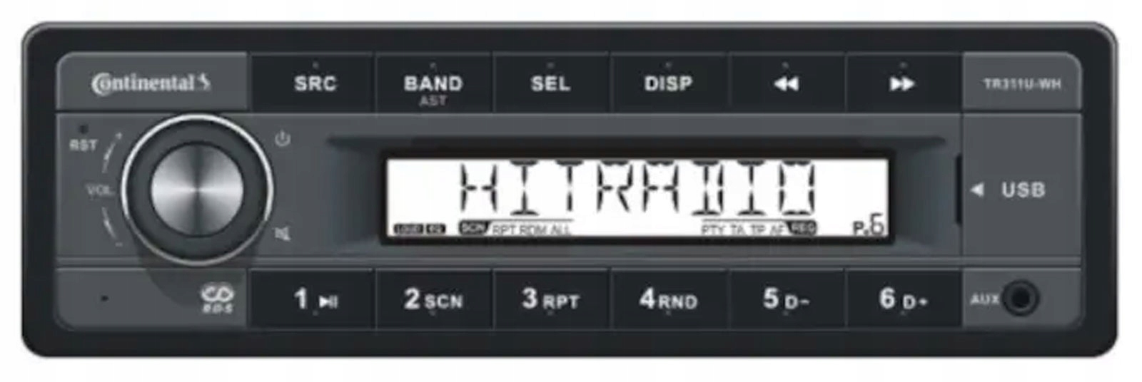 Continental TR311U-WH Autorádio 1DIN Aux MP3 Usb Retro Klasické