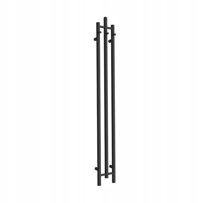Koupelnový radiátor Calentador Black 1620 W s háčky na ručníky