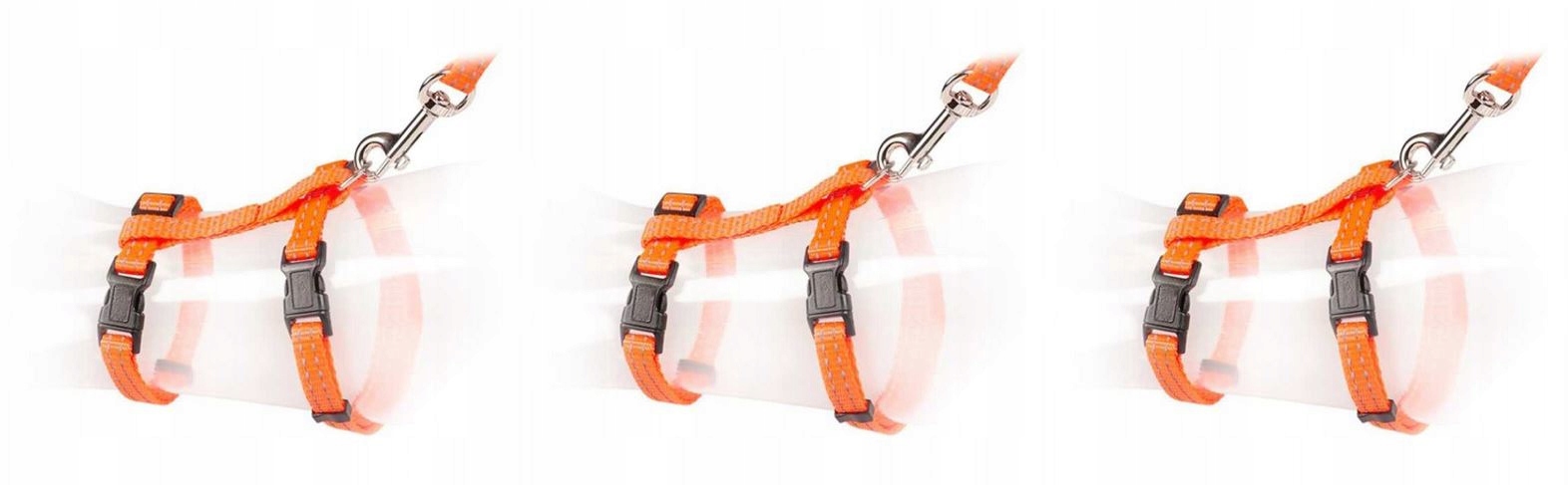 Levně Postroj s vodítkem Duvo+ reflexní, 125 cm, 3 ks