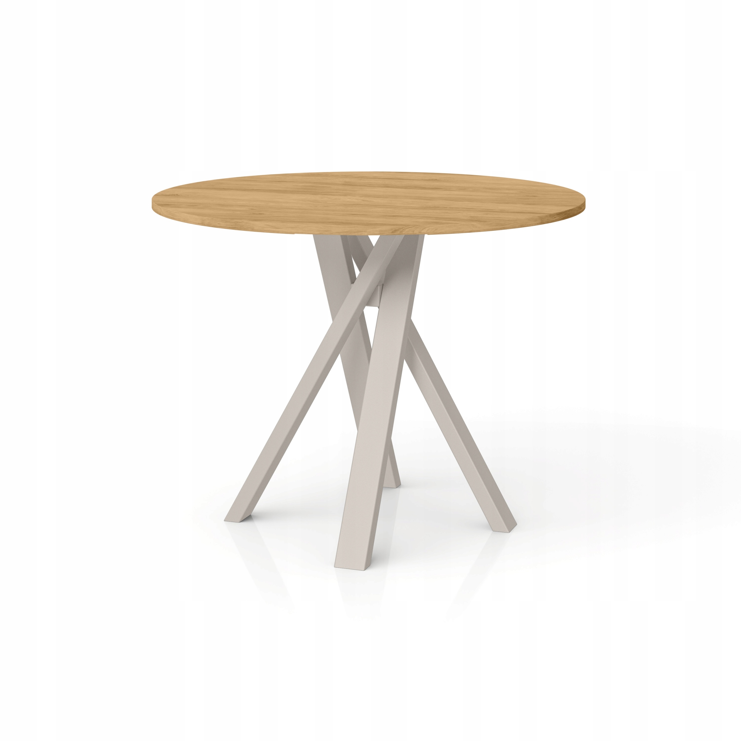 Stůl na kovové noze, kulatý stůl Hikora 110 cm, velký stůl do obývacího pokoje