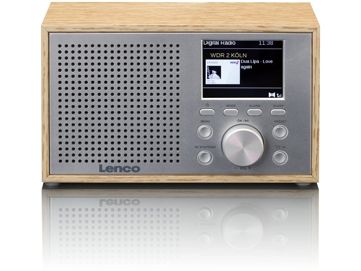 Síťové/bateriové rádio Lenco DAR-017WH Dab+/fm rádio s Bluetooth