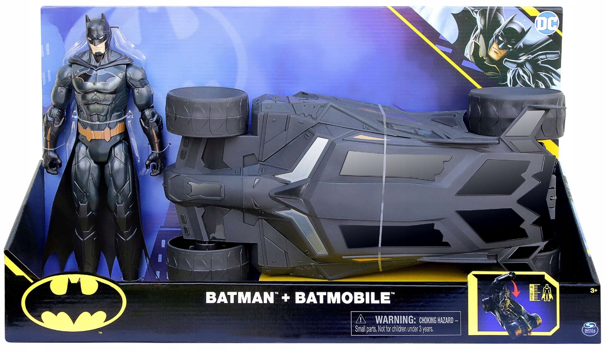 BATMAN POJAZD BATMOBIL MROCZNY RYCERZ FIGURKA RUCHOMA 30 CM DC COMICS Płeć chłopcy