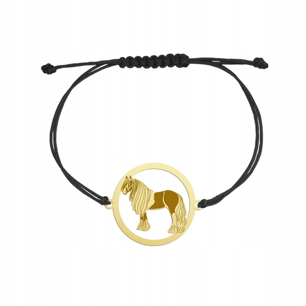 Zlatý náramek s Vannerem Cikánský kůň 925 provázek Dárek Žena Gravírování