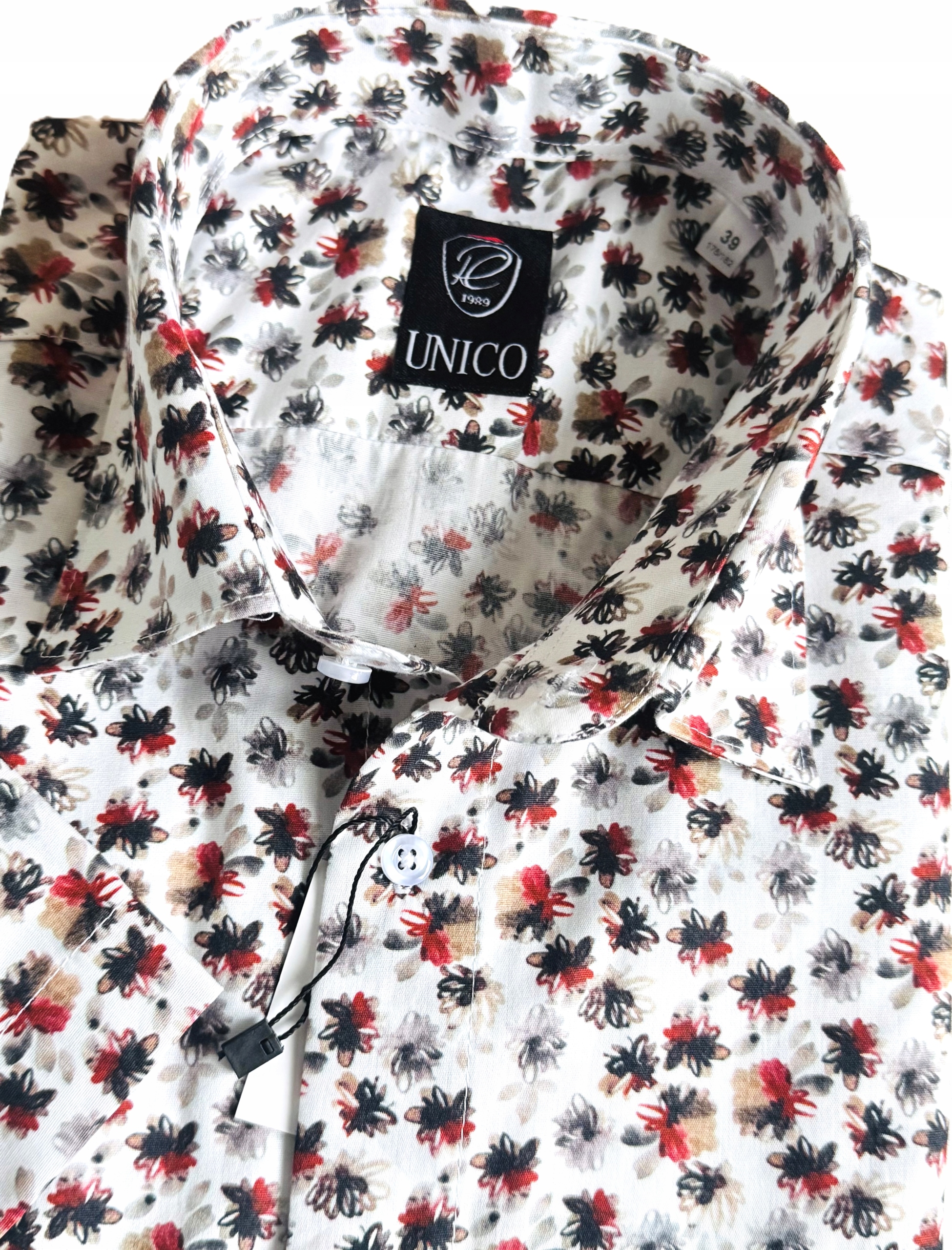 Roberto Cossini Unico pánská košile slim květ kr ruka 40 176/182 15273/4007