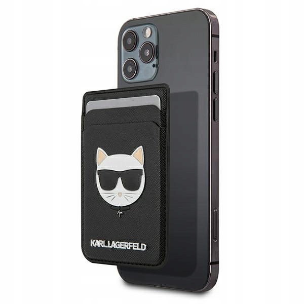 Karl Lagerfeld Klwmschsfbk Wallet Card Slot Saffiano Choupette Head MagSafe