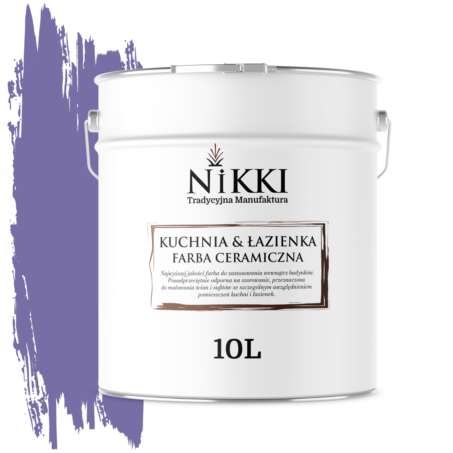 Keramická Farba Kuchyňa Kúpeľňa Slivková H2618 Hlboká Matná 10 L Nástenná