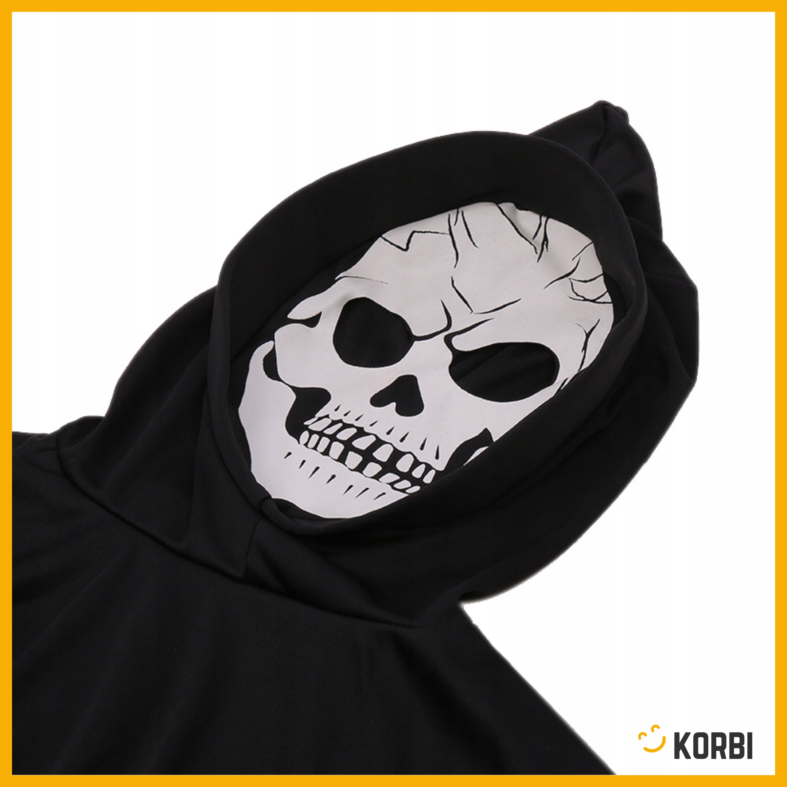 KOSTIUM ŚMIERCI STRASZNE PRZEBRANIE ZOMBIE KOSA RĘKAWICZKI HALLOWEEN S Rozmiar S