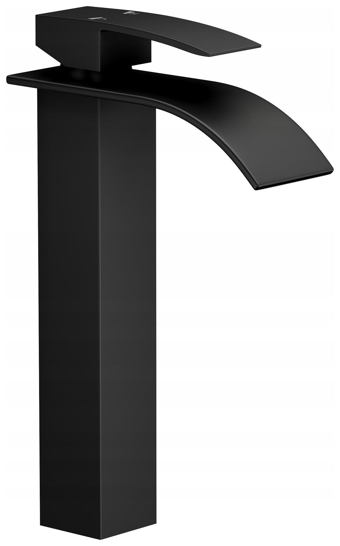 Elva Černá Umyvadlová Baterie Na Desku Vysoká