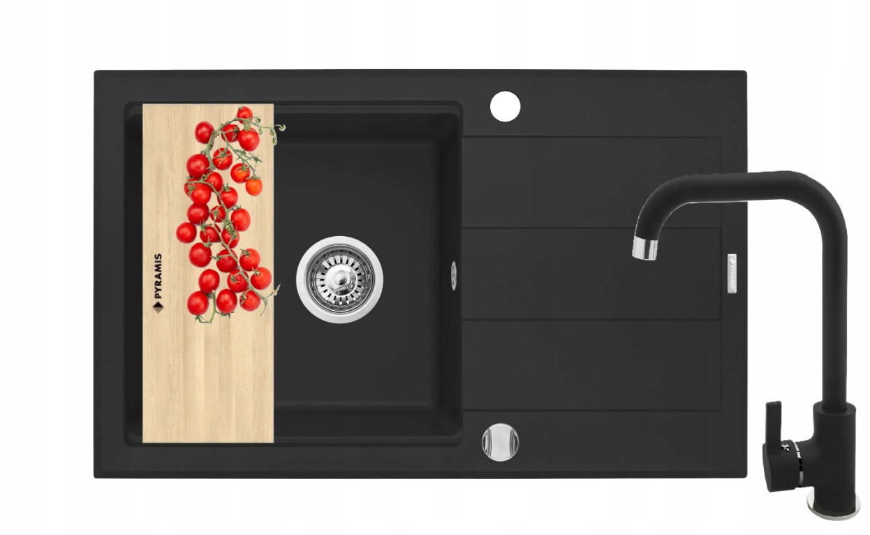 Zlew. Sparta Plus Lux (78x48) volcano bateria Silvio