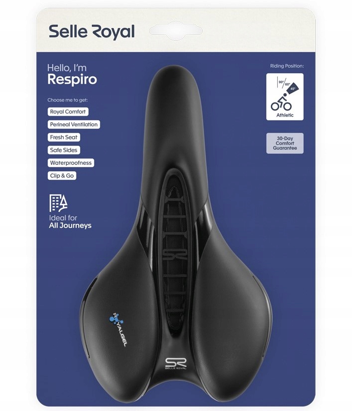 Siodło Selleroyal Respiro Soft Athletic 45st. żel elastomery unisex 398g