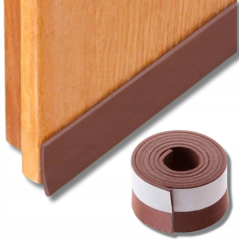 USZCZELKA TAŚMA IZOLACJA GUMOWA SAMOPRZYLEPNA DO DRZWI - MOCNA BRĄZOWA