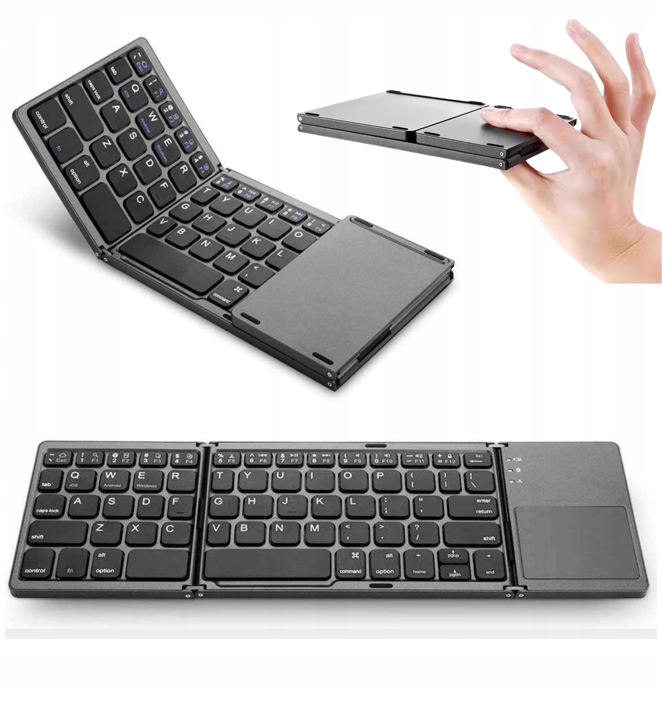 Bezdrátová Klávesnice Bluetooth Touchpad Univerzální Skládací 50H