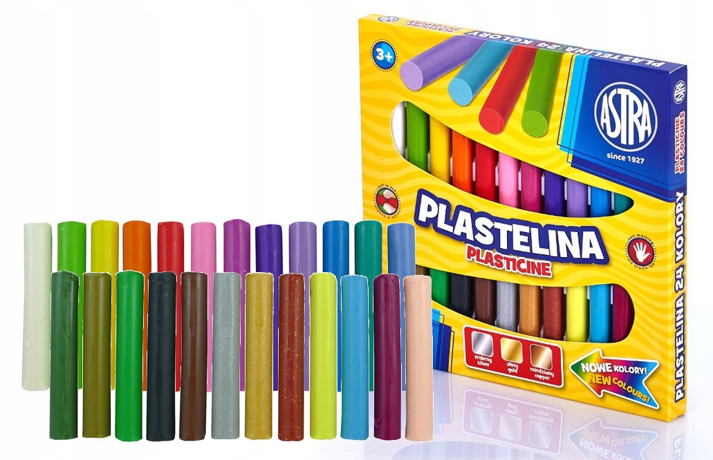 

Astra Plastelina 24 kol miękka żywe polska