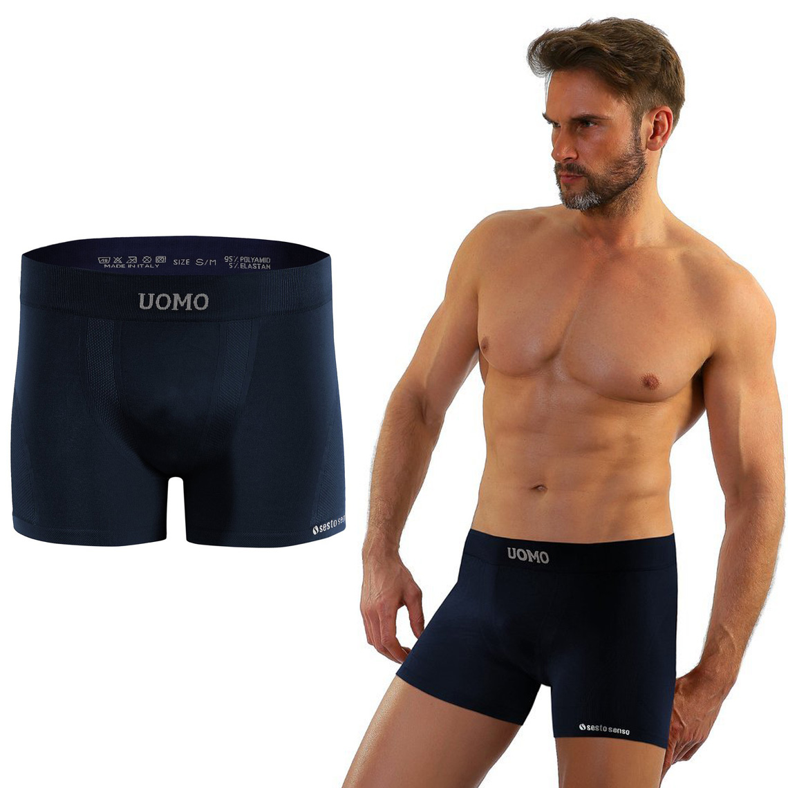 

Bokserki męskie Sesto Senso Solar bezszwowe - L/XL