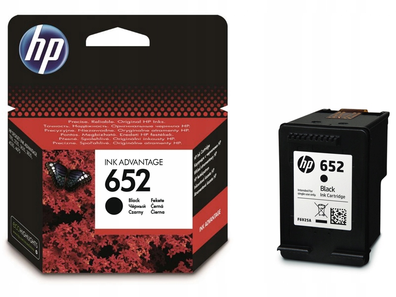 

Tusz Hp nr 652 F6V25AE Black 6 ml
