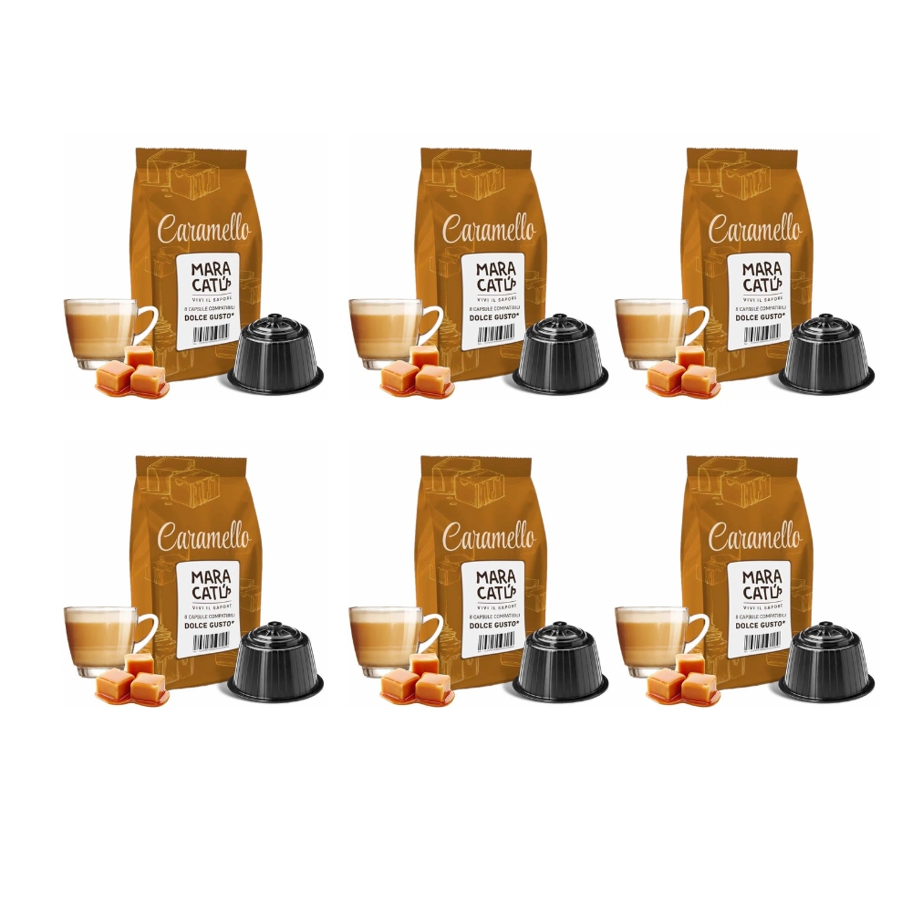 Levně Kapsle pro Dolce Gusto Maracatú Caramel Sada 6 x 8 ks Sladký nápoj