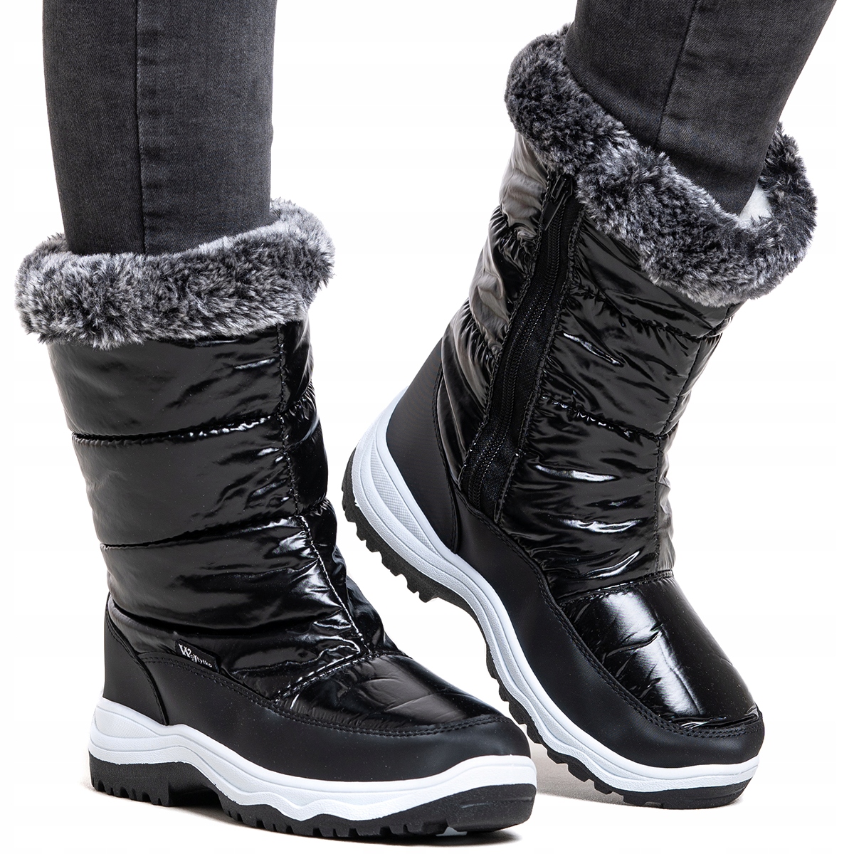 Zateplené Sněhule Vlna vysoké zimní boty pohodlné Suwak Wojtyłko 36