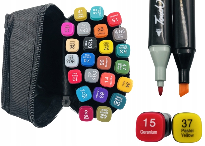PRO TOUCH MARKERY PISAKI 24 kolory DWUSTRONNE