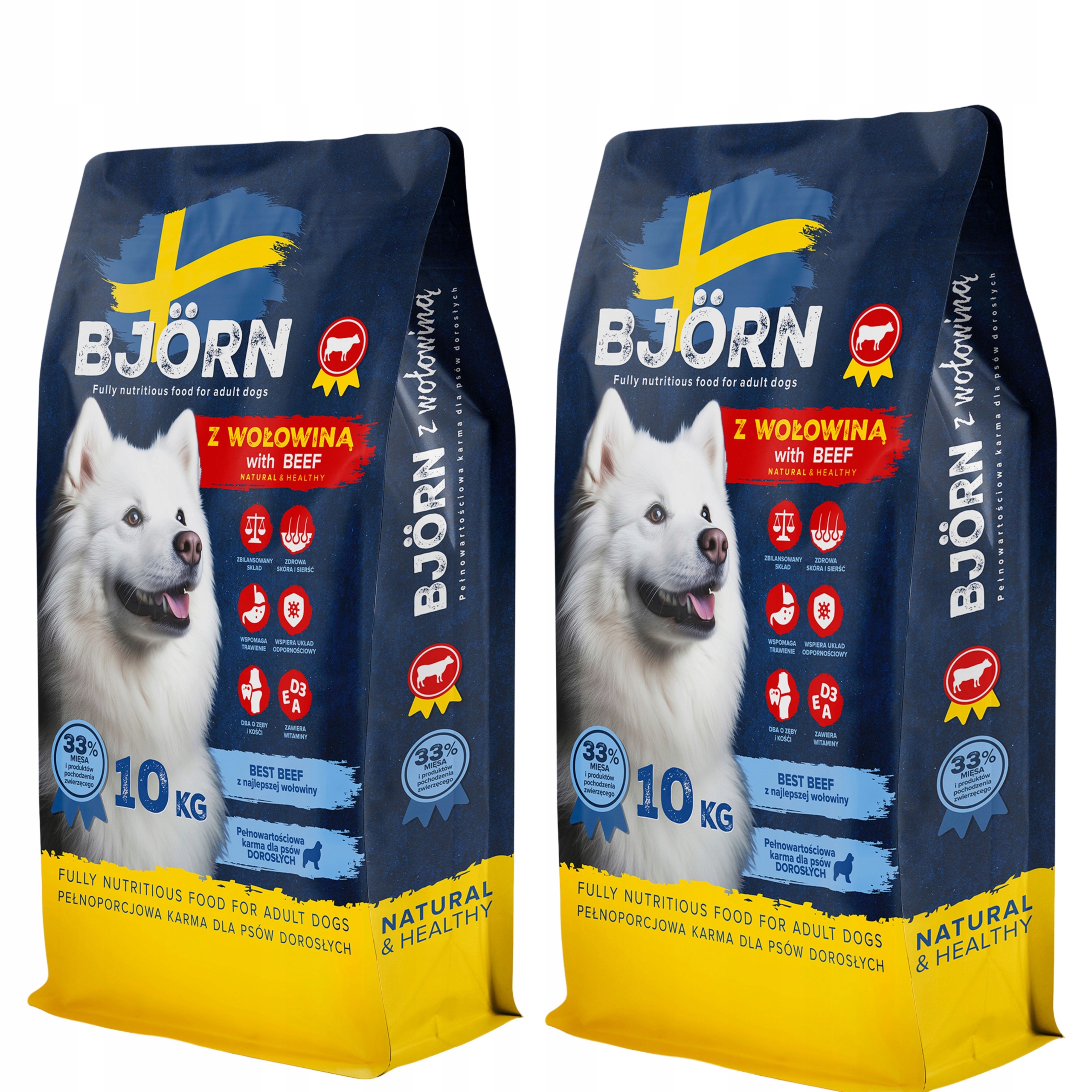 Levně Suché Krmivo pro psa s hovězím masem Björn bez Gmo bez kuřecího masa bez chemie 20 kg