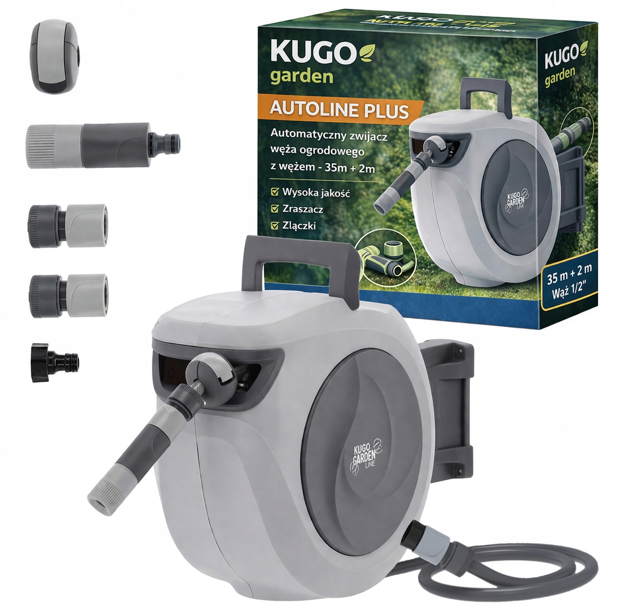 Hadice Svinovací Buben 35 m 2 m 1/2" Automatický Zavlažovač