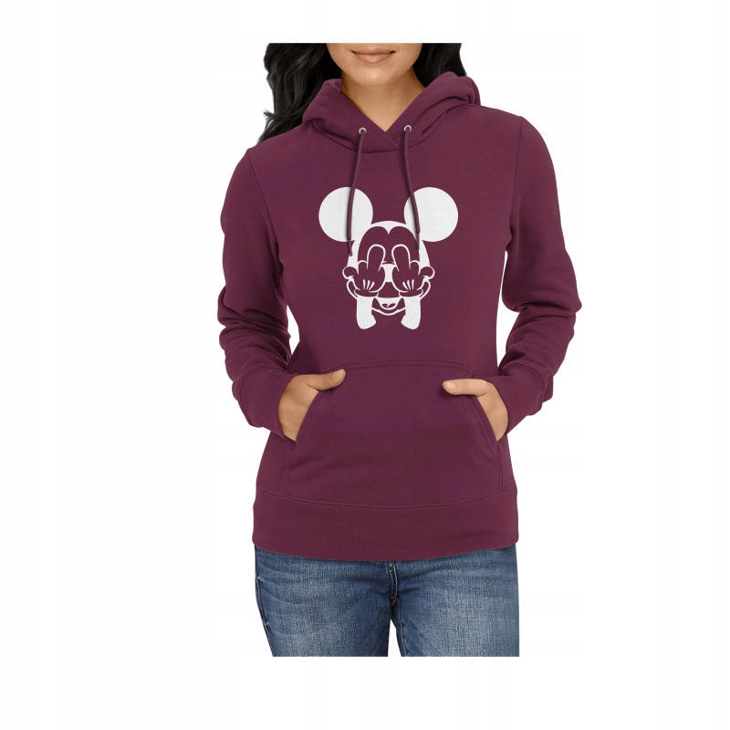 

Bluza damska Mickey f*ck it, burgundowa XL