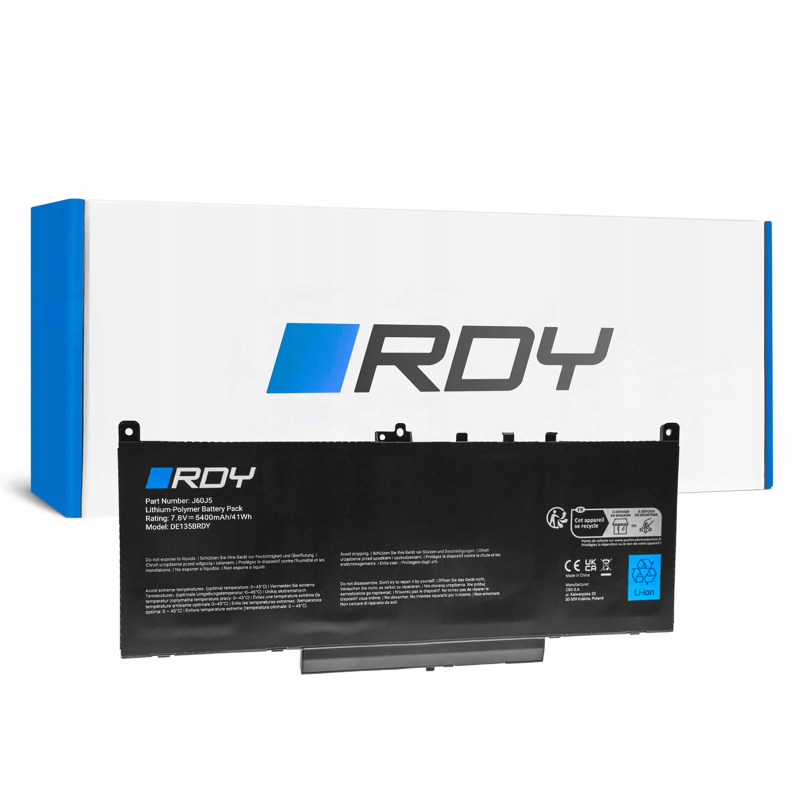 Bateria J60J5 MC34Y J6OJ5 242WD 0MC34Y 1W2Y2 do Dell Latitude E7470 E7270