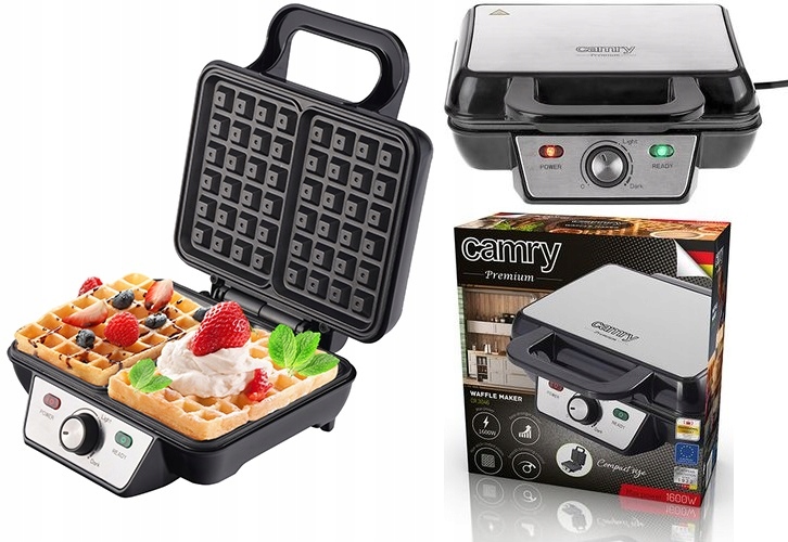 

Gofrownica 2 Chrupiące Gofry XXL Duża Moc 1600W