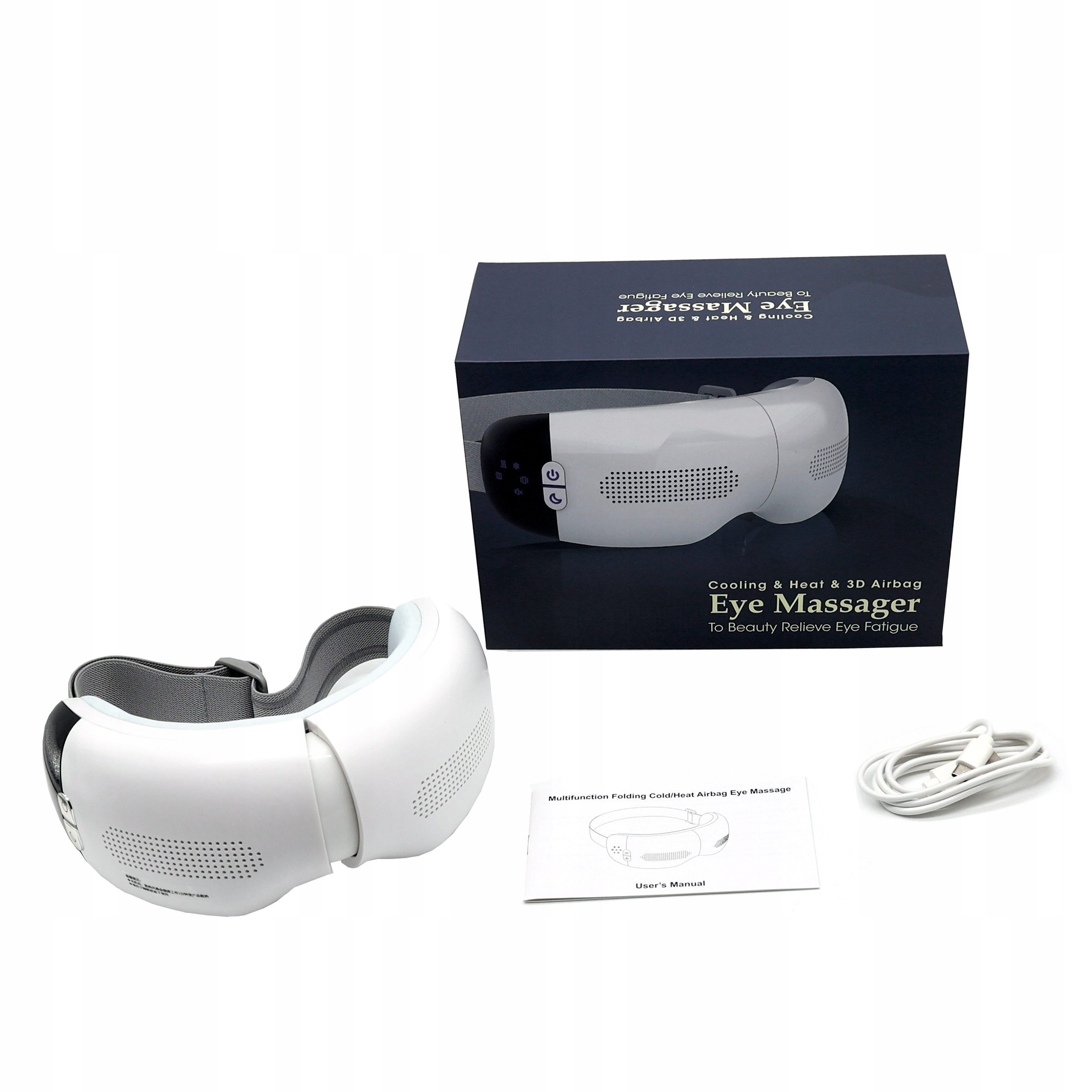 Masażer do oczu grzejący i chłodzący do masażu okolic oczu skroni twar