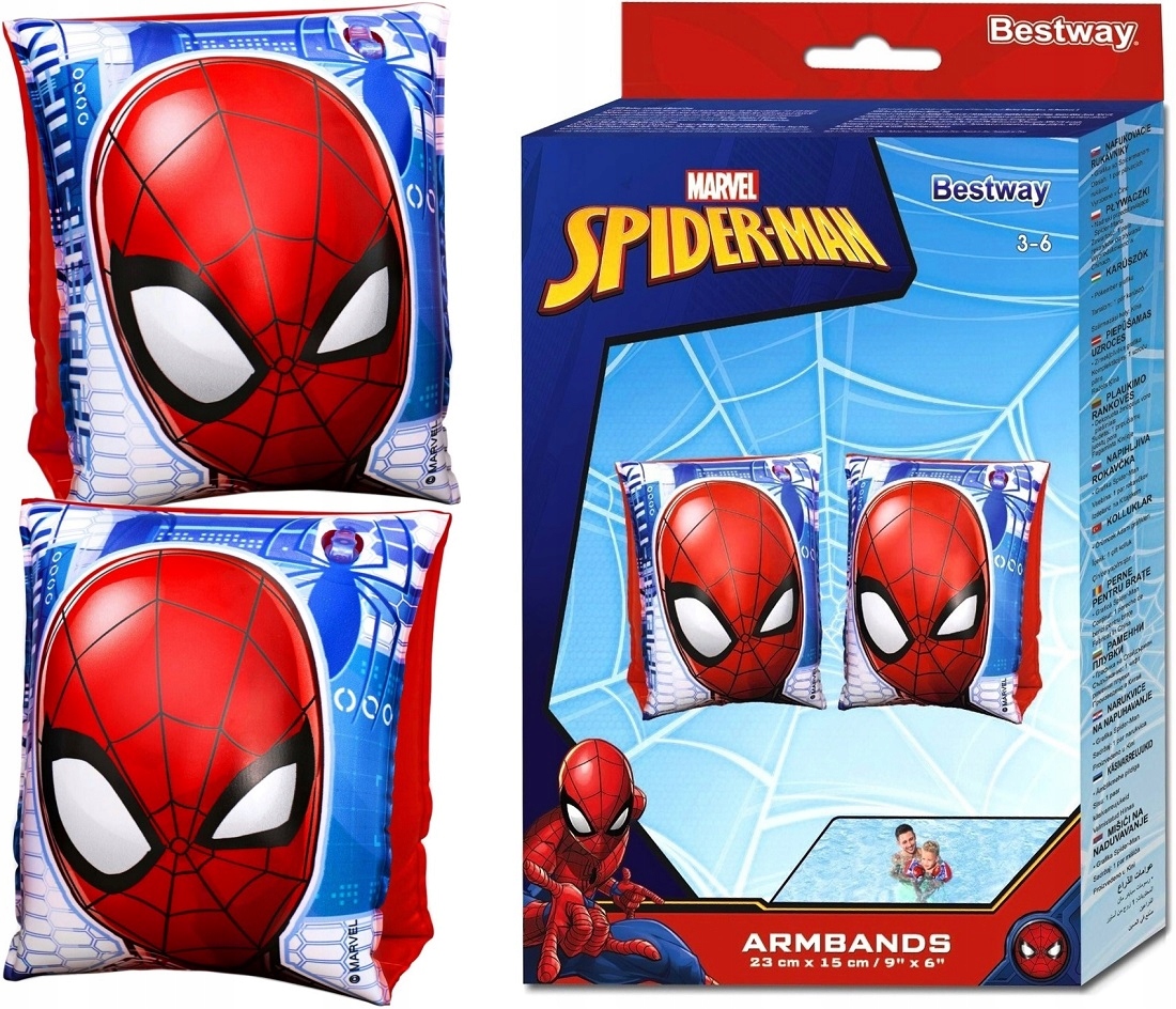 Rękawki do pływania Spider-Man Bestway 23x15 cm dmuchane dzieci 98001