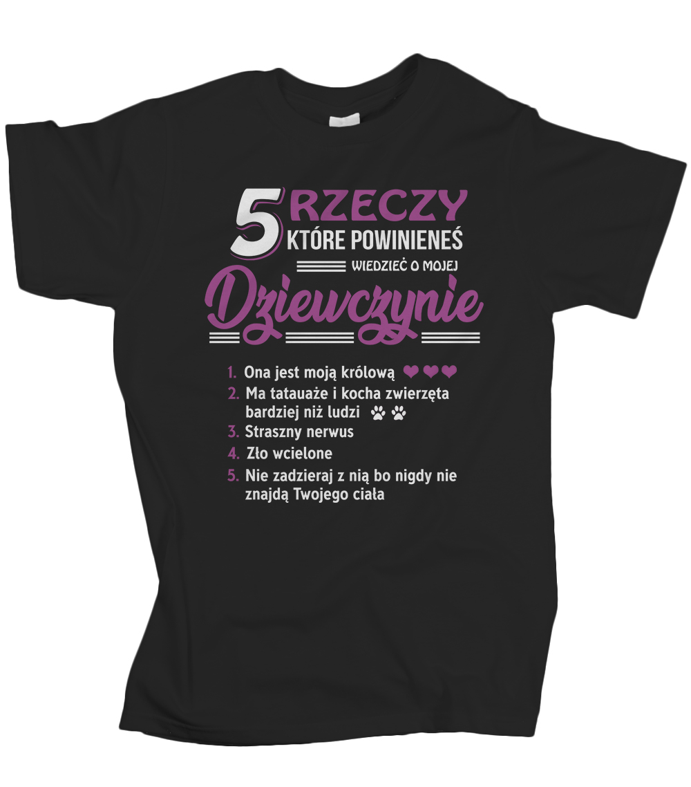 

Koszulka męska 5 rzeczy ktore powinienes M