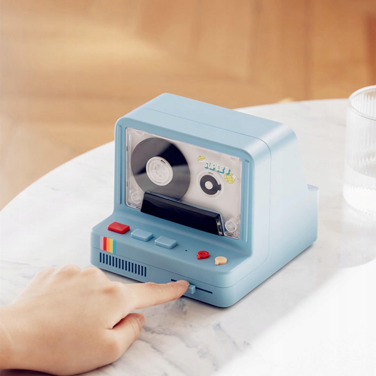 Bezprzewodowy głośnik Bluetooth 3 w 1 Arom LED Lampka nocna Bluetooth 5.0 Niebieski Kod producenta 13968045321