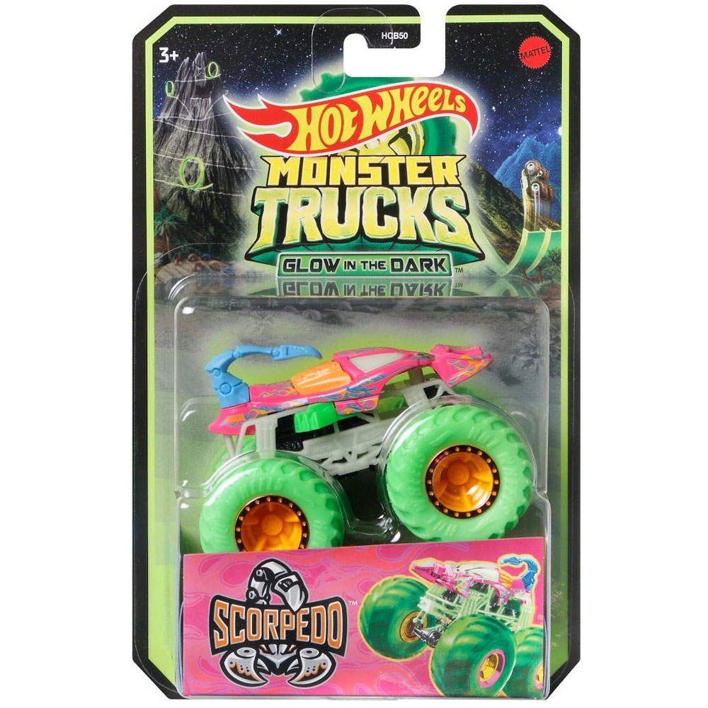 HOT WHEELS MONSTER TRUCKS SCORPEDO ŚWIECĄCE KOŁA