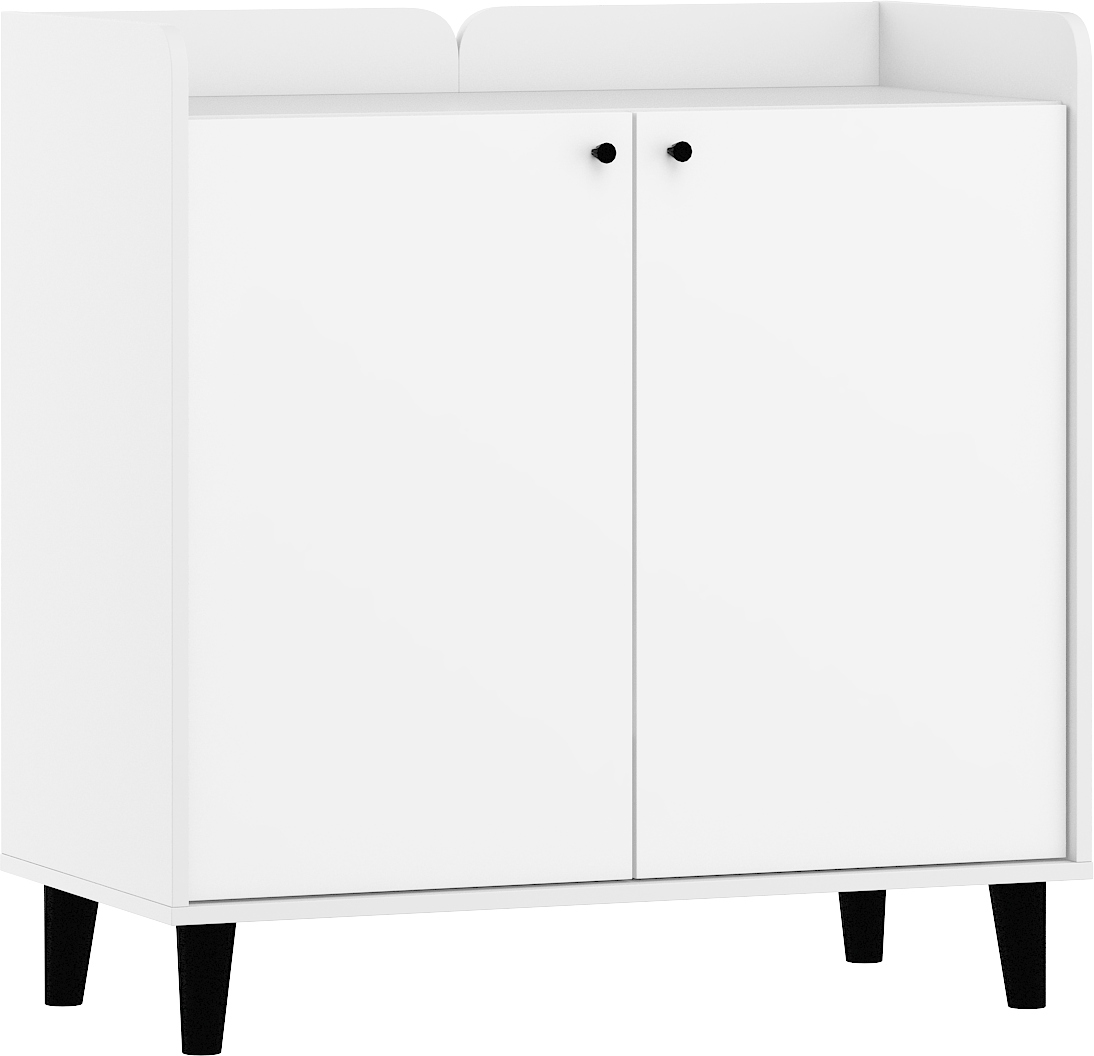 Komoda Dolce DOL-05 2D bílá bílý lesk 90 cm