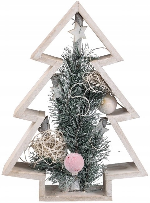 

Drewniana Choinka Ozdoba Dekoracja Święta 21x30 cm