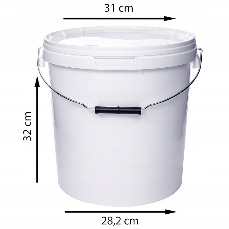 BENBOW Wiadro Białe pojemnik z pokrywką 20L 200°C EAN (GTIN) 5902560112238