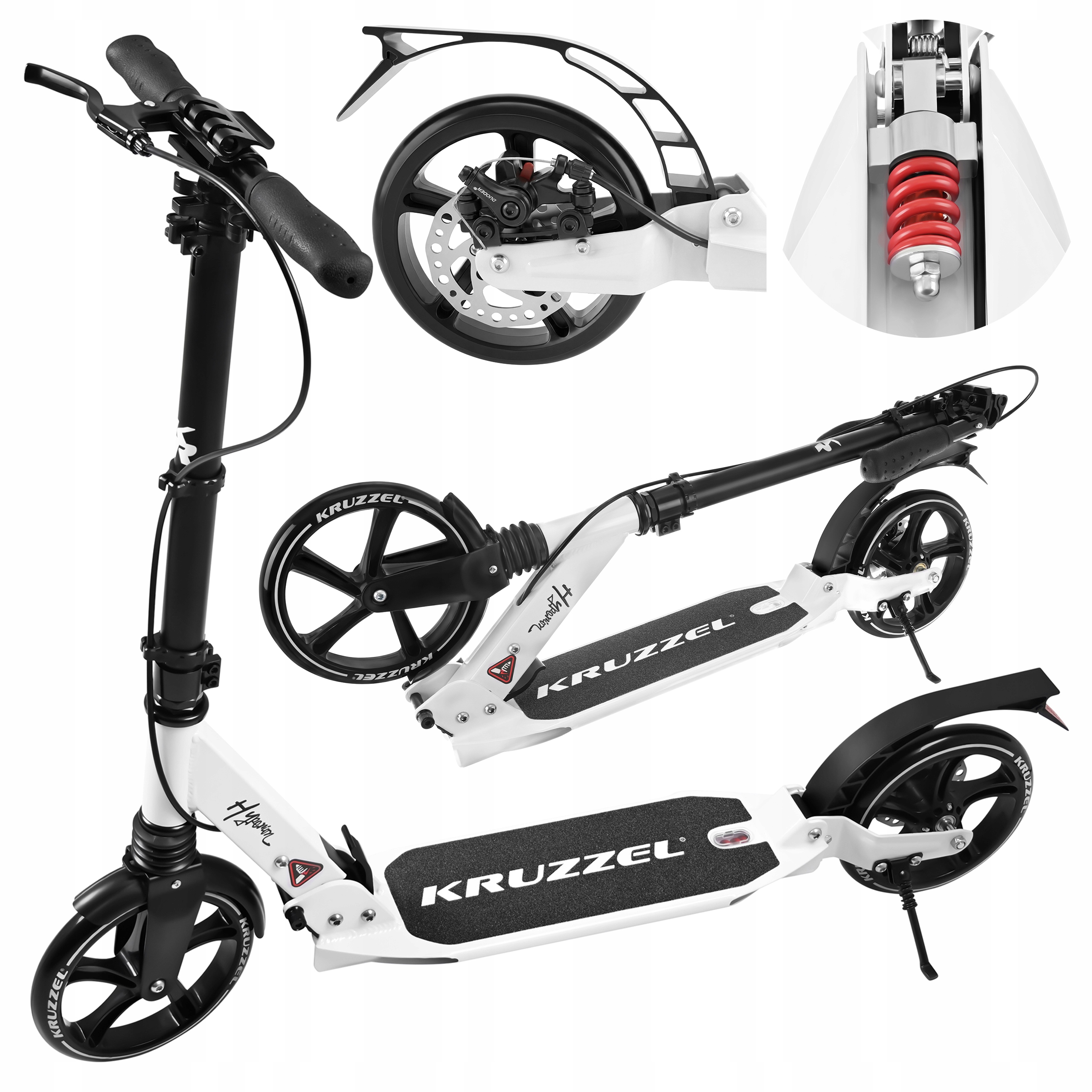 Hulajnoga Składana dla Dzieci i Dorosłych Miejska Duża do 100kg 200 mm Koła