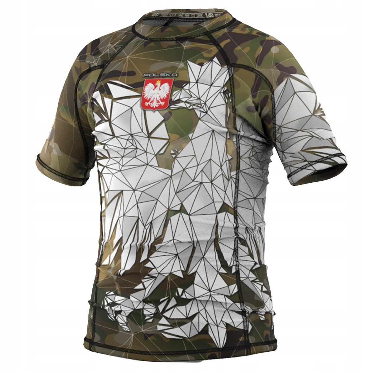 Koszulka treningowa dziecięca Extreme Hobby rashguard Polska Camo 152