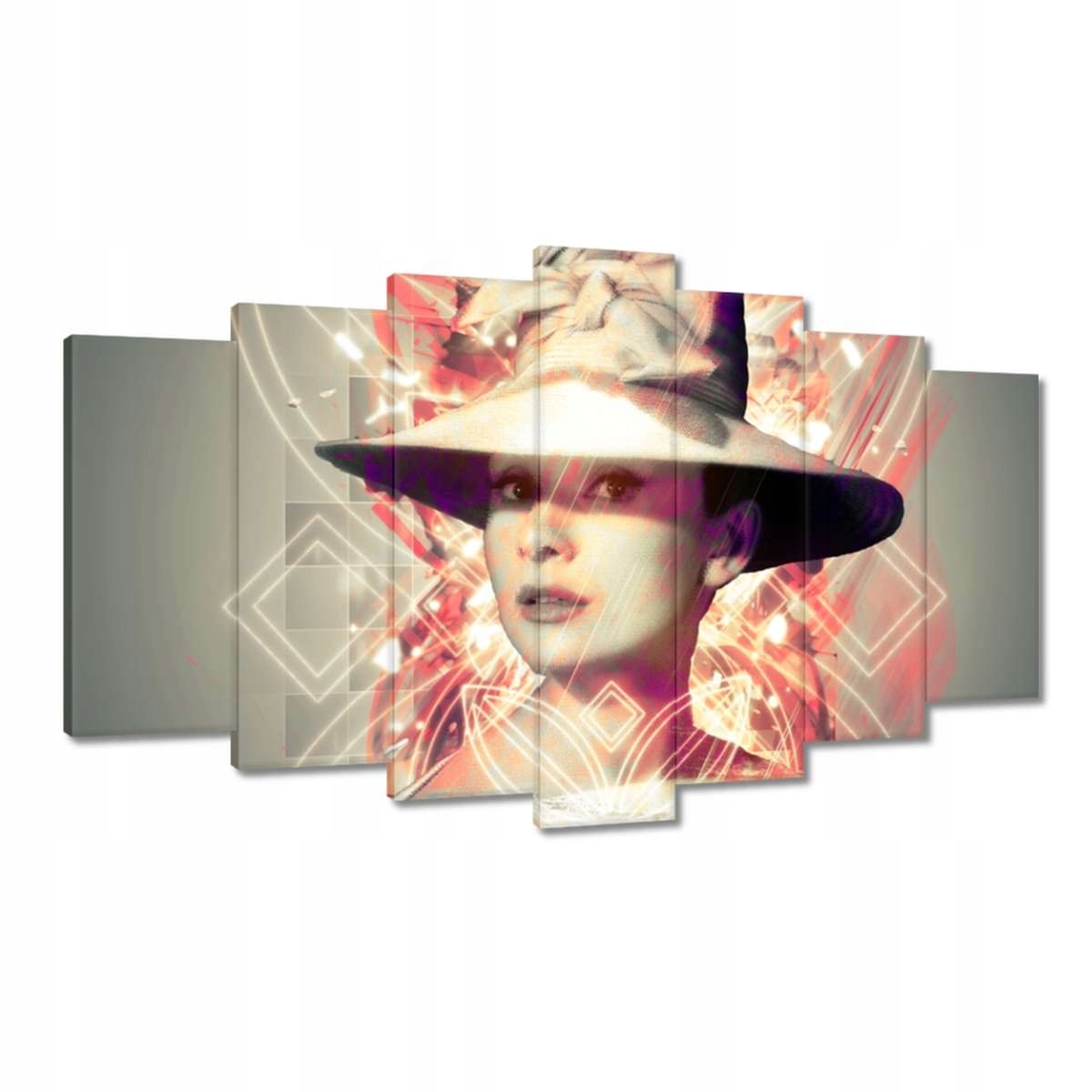 Obrazy 140x80 Audrey v klobouku