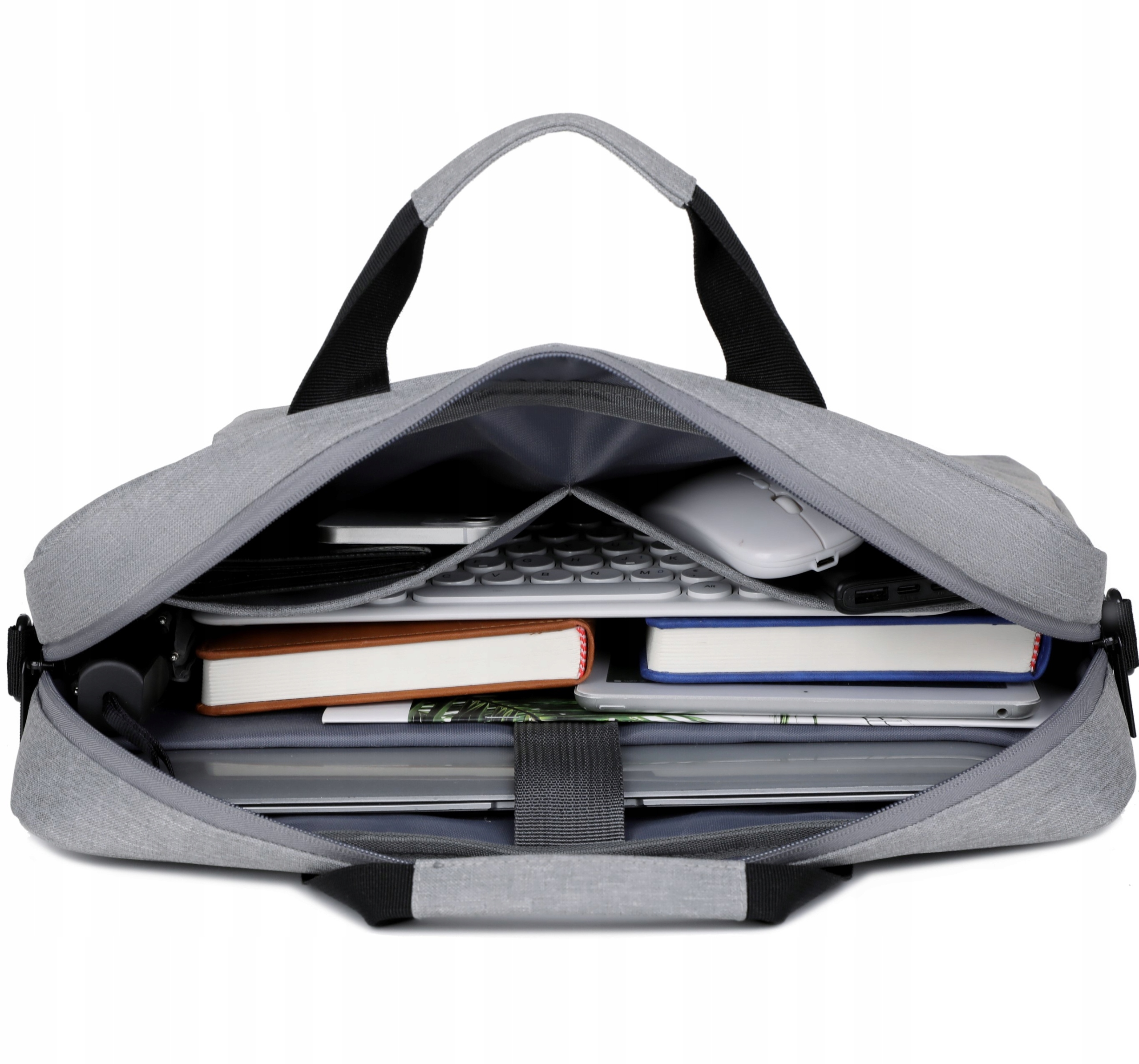 TORBA NA LAPTOPA 15,6" CALI BIZNESOWA, DUŻA, POJEMNA, LEKKA TECZKA NA RAMIĘ Wielkość matrycy 15.6