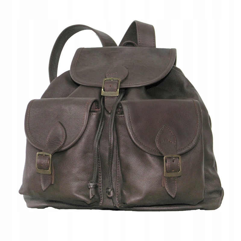 Huetter Кожаный рюкзак с двумя карманами № 063