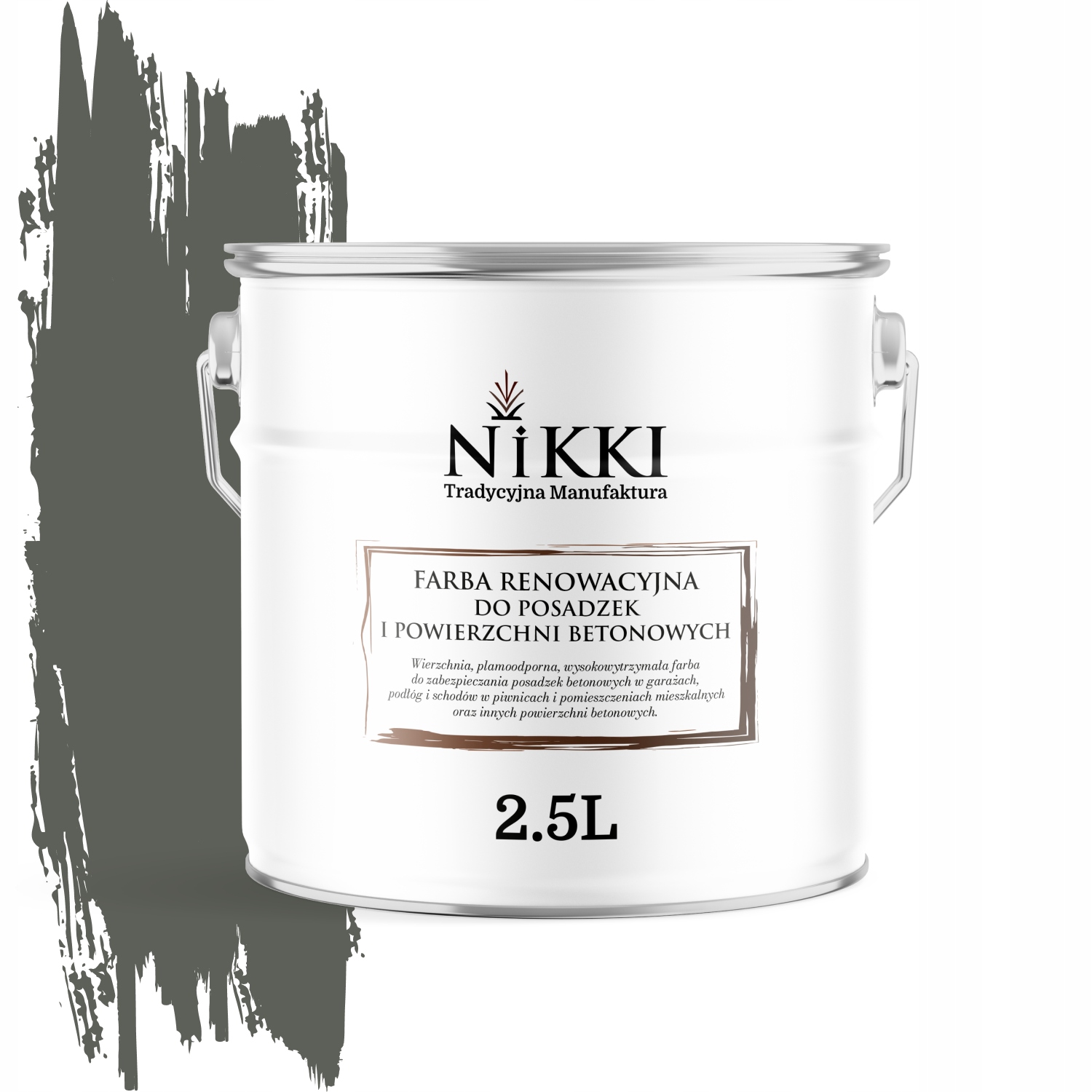Farba Na Renováciu Betónových Podláh 2,5 L Šedá Zelená RAL7009 Mat