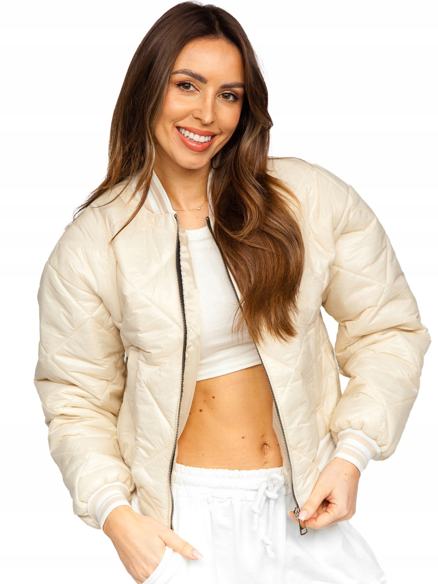 Přechodová Bunda Bomber Béžová 82556 Denley_s